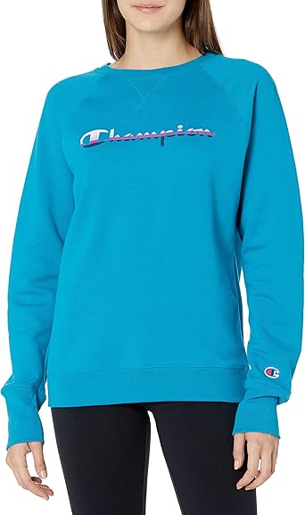 teal champion crewneck