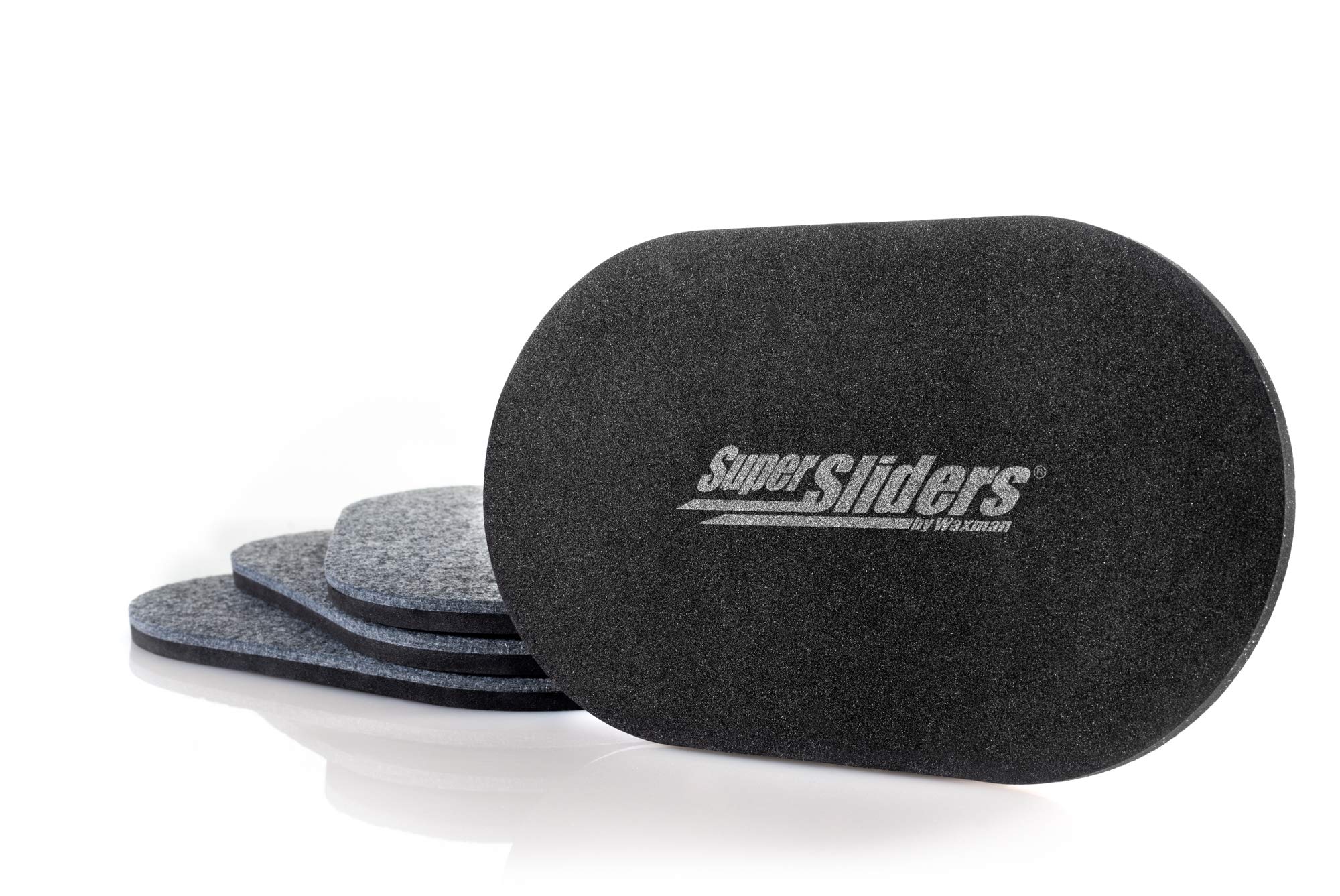Super Sliders 4746595N Reusable XL Heavy Furniture Sliders for Hardwood Floors Felt Protectors, Grey, 4 Pack — image 1