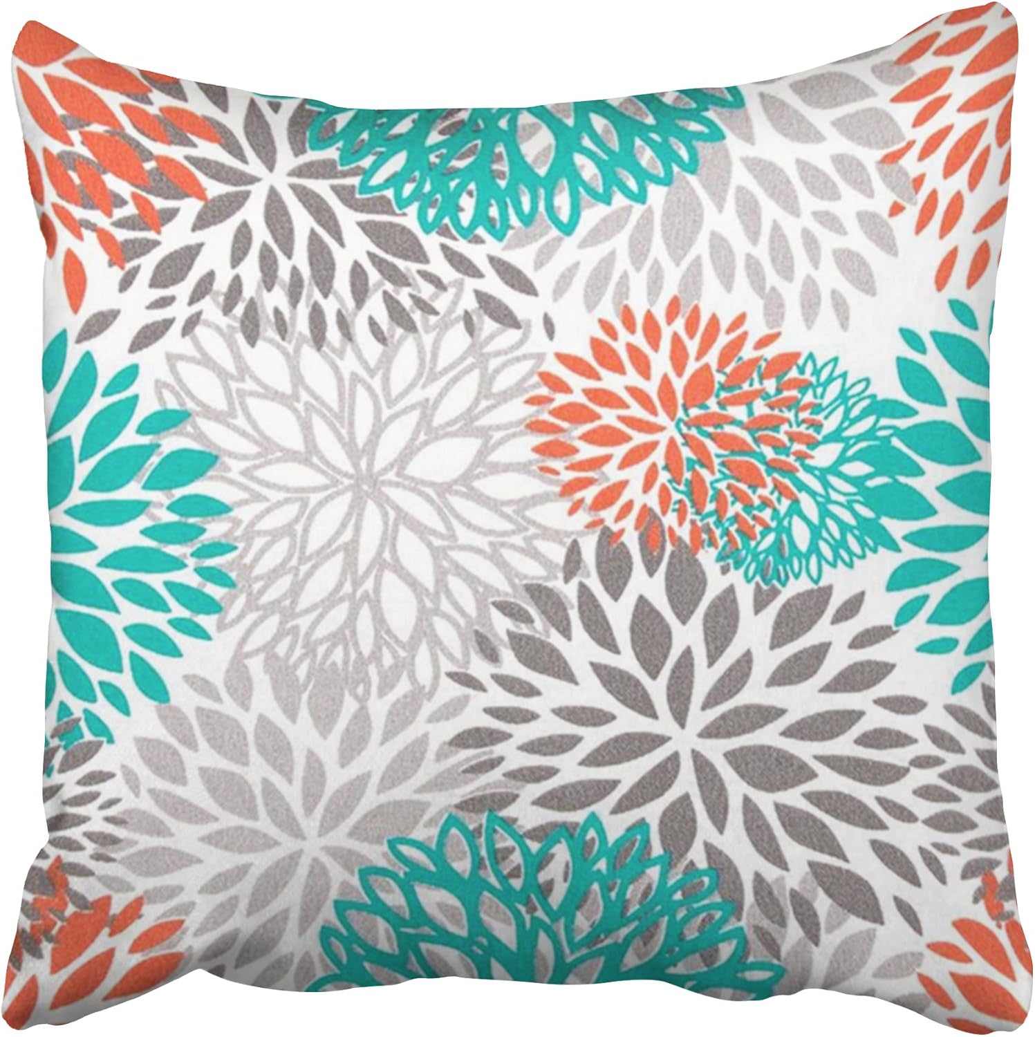 Amazon Com Tarolo Decorative Orange Gray And Turquoise White
