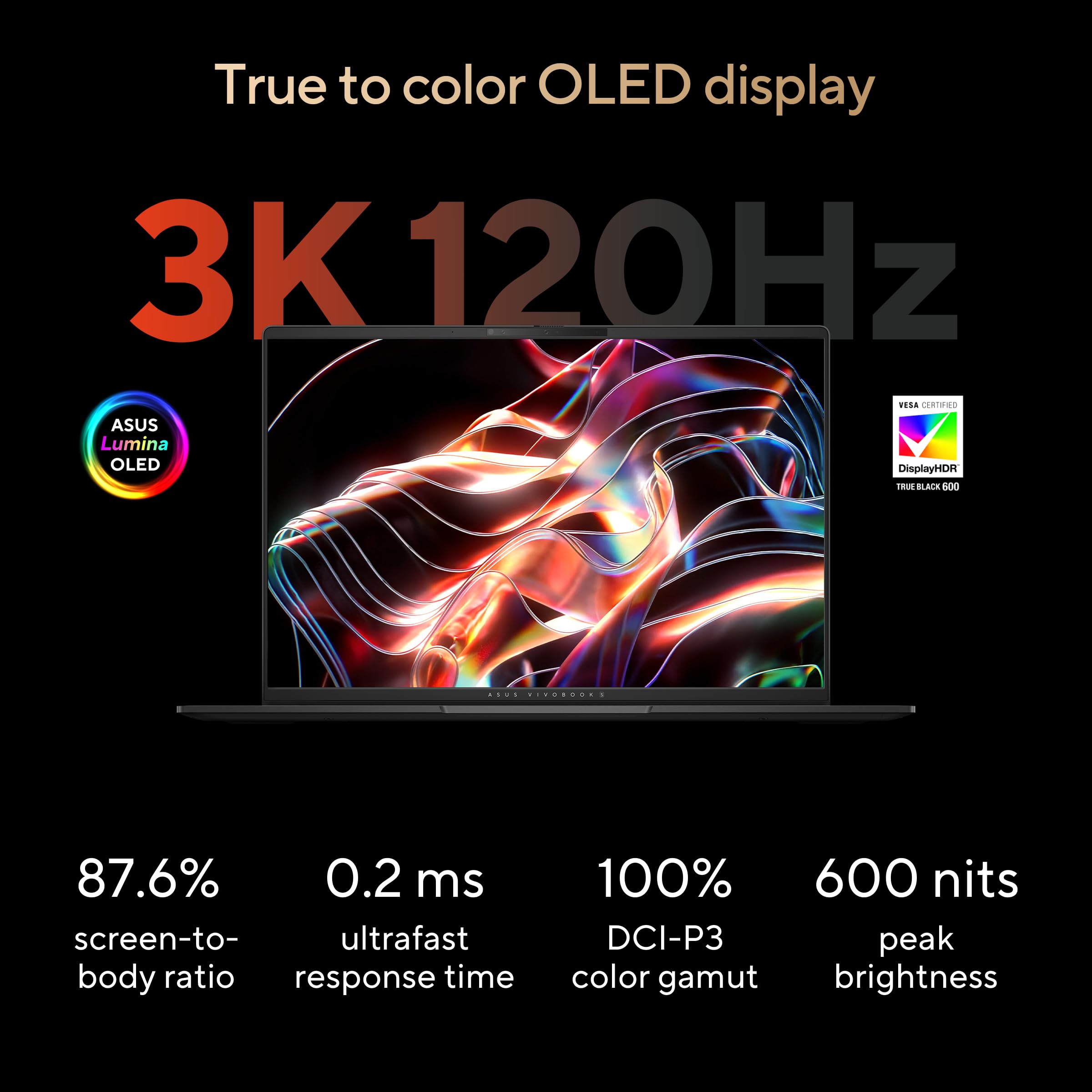 ASUS Vivobook S16 Laptop, Copilot+ PC, AMD Ryzen AI 7 350 with XDNA NPU, 16GB Memory, 1TB SSD, Neutral Black, M5606KA-DS76