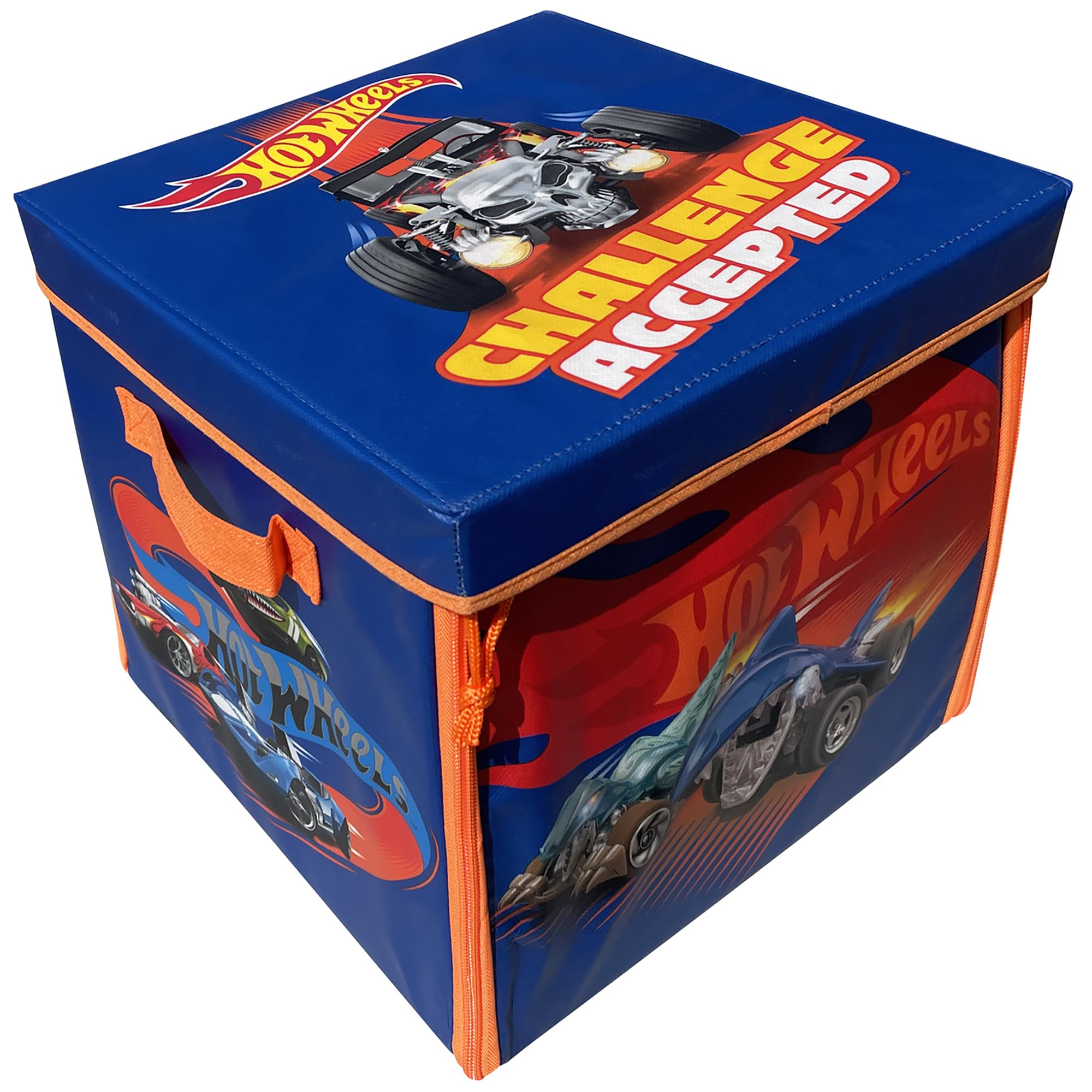 Hot Wheels Tara Toy: ZipBin 300 Car Storage Cube - Unzip to Convert Into A Playmat, Holds Up to 300 Toy Cars, Storage & Play, Toy Box, Kids Age 3+