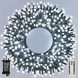 Ollny Christmas Tree Lights Outdoor 200 LED 20m Mains Powered IP44 Cool White