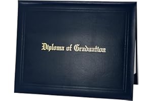 GraduatePro Imprinted Diploma Cover 8.5 x 11, Leather Padded Certificate Covers, Graduation Document Holder Letter Size