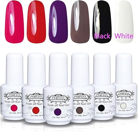 Amazon 全156色厳選 ジェルネイル17最新色濃い色系スターカラージェルジェルアートマニキュアネイルジェルセットカラージェルネイル サロン６色セット 三年の保証期 Perfect Summer ジェルネイル 通販