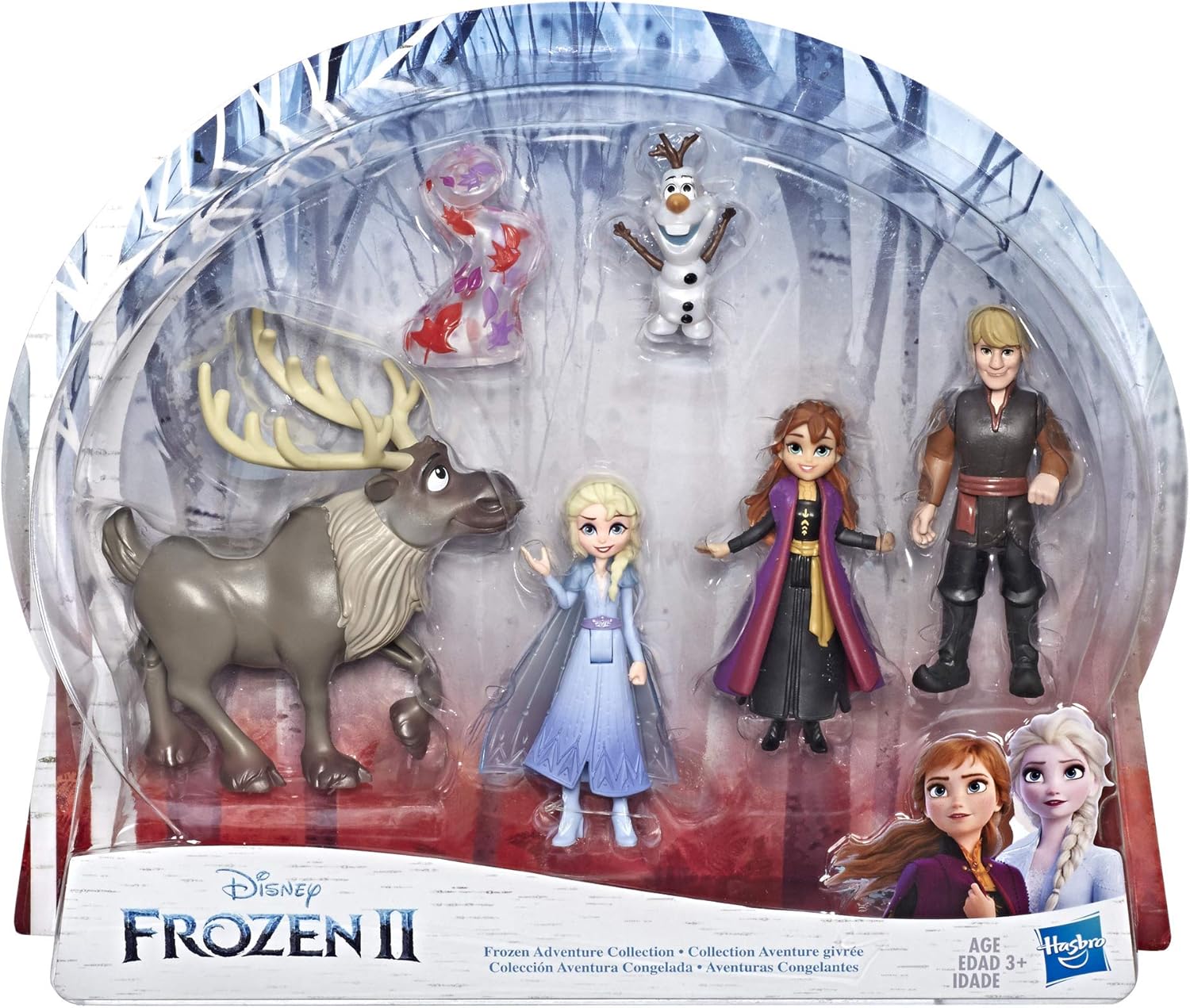 Disney Frozen Adventure Collection 5 Small Dolls From Frozen 2 Anna Elsa Kristoff Sven Olaf Gale Accessory