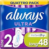 Always Ultra Long Sanitary Towels with Wings Size 2 48 Pads Ultra Thin