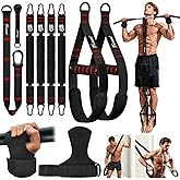Pull Up Assistance Bands, Heavy Duty Resistance Bands with Handles, Exercise Band with Door Anchor, Adjustable Workout Band Set for Pull Up Bar, Full Body Strength&Muscle Training, Recovery, Home Gym