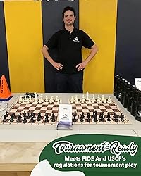 WE Games Best Value Tournament Chess Set w/ a Green