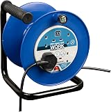 Masterplug Four Socket 25m Open Cable Reel Heavy Duty Work Power LDCC2513/4BL