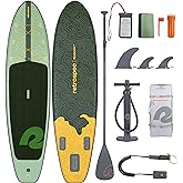 Retrospec Weekender Inflatable Stand Up Paddle Board Includes Paddle, Pump, and Accessories 10’6” Lightweight iSUP, Puncture Resistant Inflatable Paddle Board for Adults