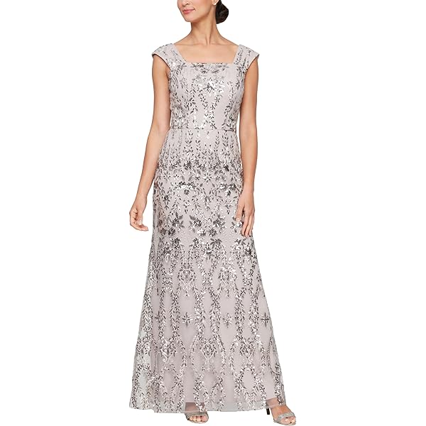 Amazon.com: Alex Evenings Women's Long Rosette Off The Shoulder A-line Dress : Clothing, Shoes & Jewelry Amazon.com: Alex Evenings Women's Long Rosette Off The Shoulder A-line Dress : Clothing, Shoes & Jewelry