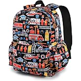 KzgtY Police Car School Backpack for Girls Boys Teens Bookbag 17 Inch Laptop Backpack,Lightweight Waterproof Back Pack for Sports Travel Camping