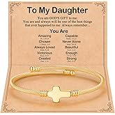 Kidbbi You Are God's Gift – Bible Verse Christian Gold Cross Bangle For Teen Girls Christmas, Birthday Gifts for Granddaughter, Daughter, or Niece