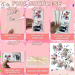 JINSTABAG Surprise Box Gift Box for Money, DIY
