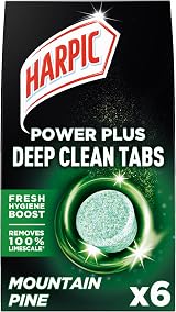 Harpic Power Plus Deep Clean Tabs Mountain Pine 6 Tablets Toilet Cleaner view 1