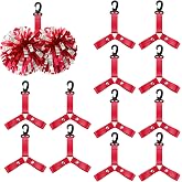 Soulchen 1/6 /12 Pcs Pom Pom Holder for Backpack Cheer | Pom Pom Holder with Snap Closure Cheer leader Cheer Bag Accessory with Snap Button Strap Cheerleader Team Gifts