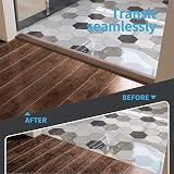 Art3d Brown Self-Adhesive Vinyl Floor Transition Strip 4 FT 1.57in Wide Flat view 3