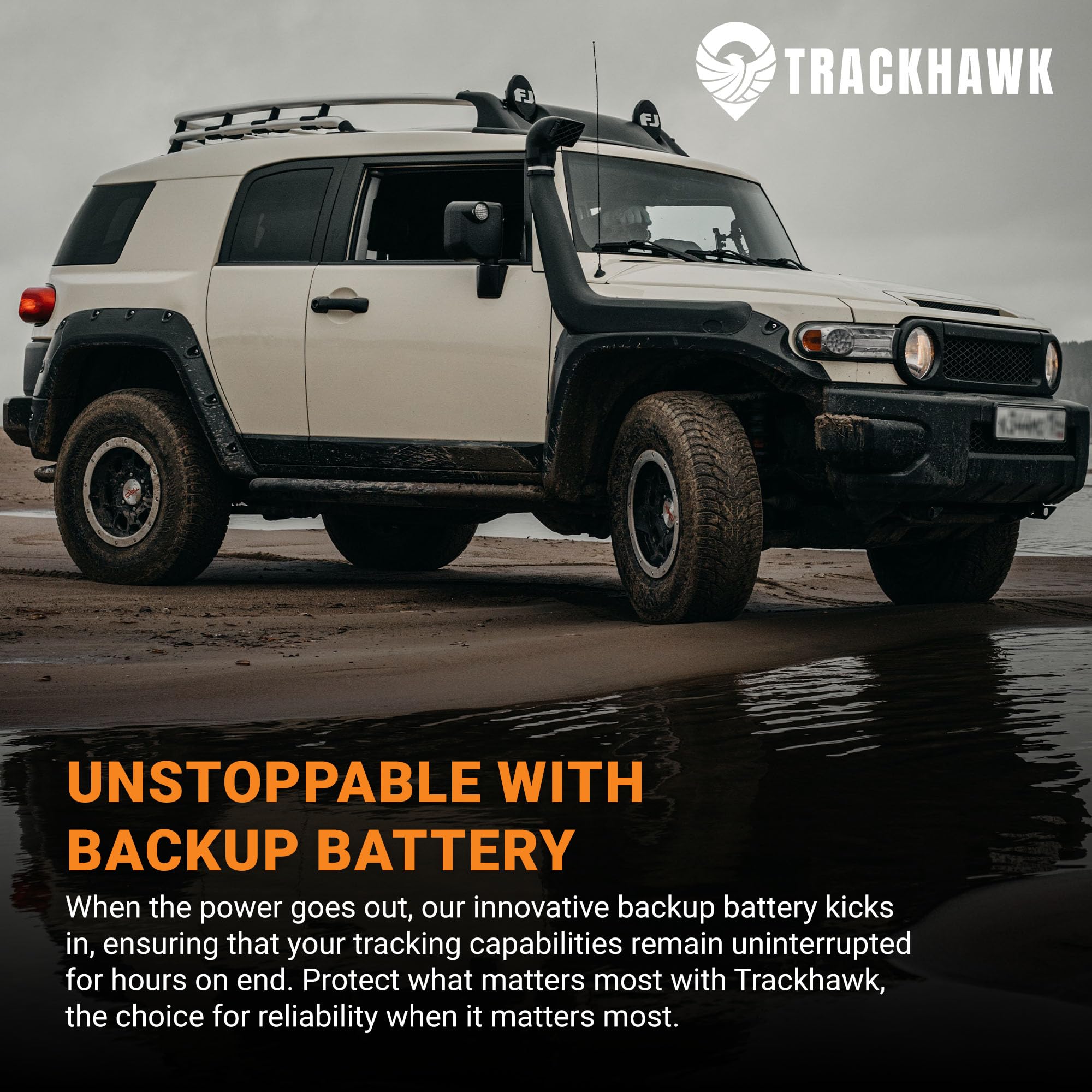 Trackhawk GPS Tracker - Real-Time Vehicle, Motorcycle, Boat, and Equipment Tracking, Live Location Updates, Speed Monitoring, Theft Prevention, Waterproof, Subscription Required - TH75