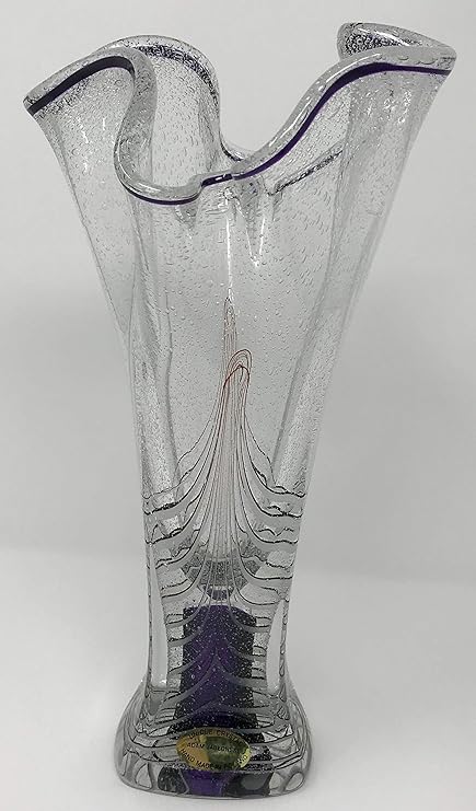 Amazon Com Unique Crystal A Jabkonski Polish Vase Purple Bubble