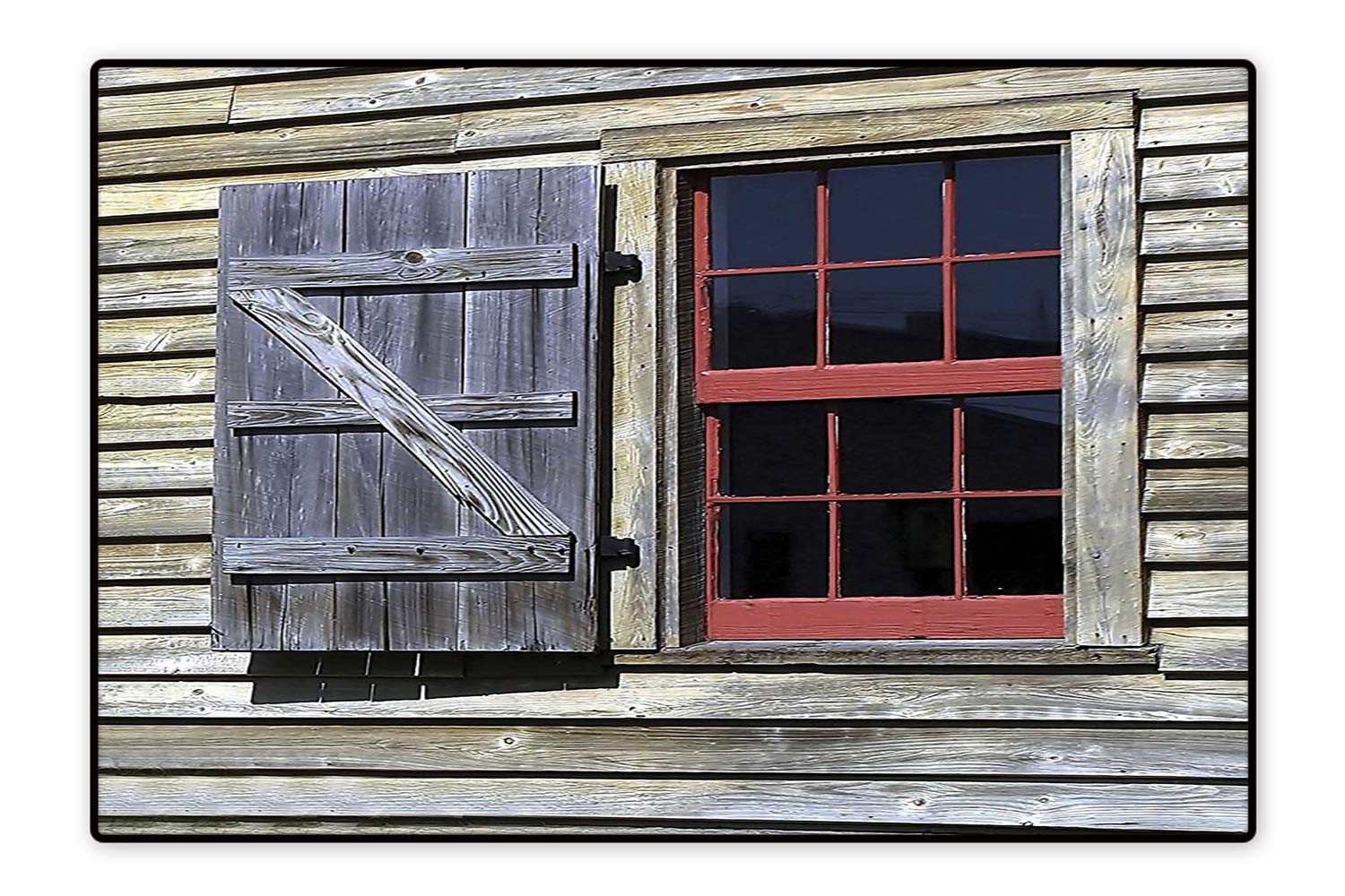 Amazon Com Water Repellent Rugs Original Wooden Window Shutters