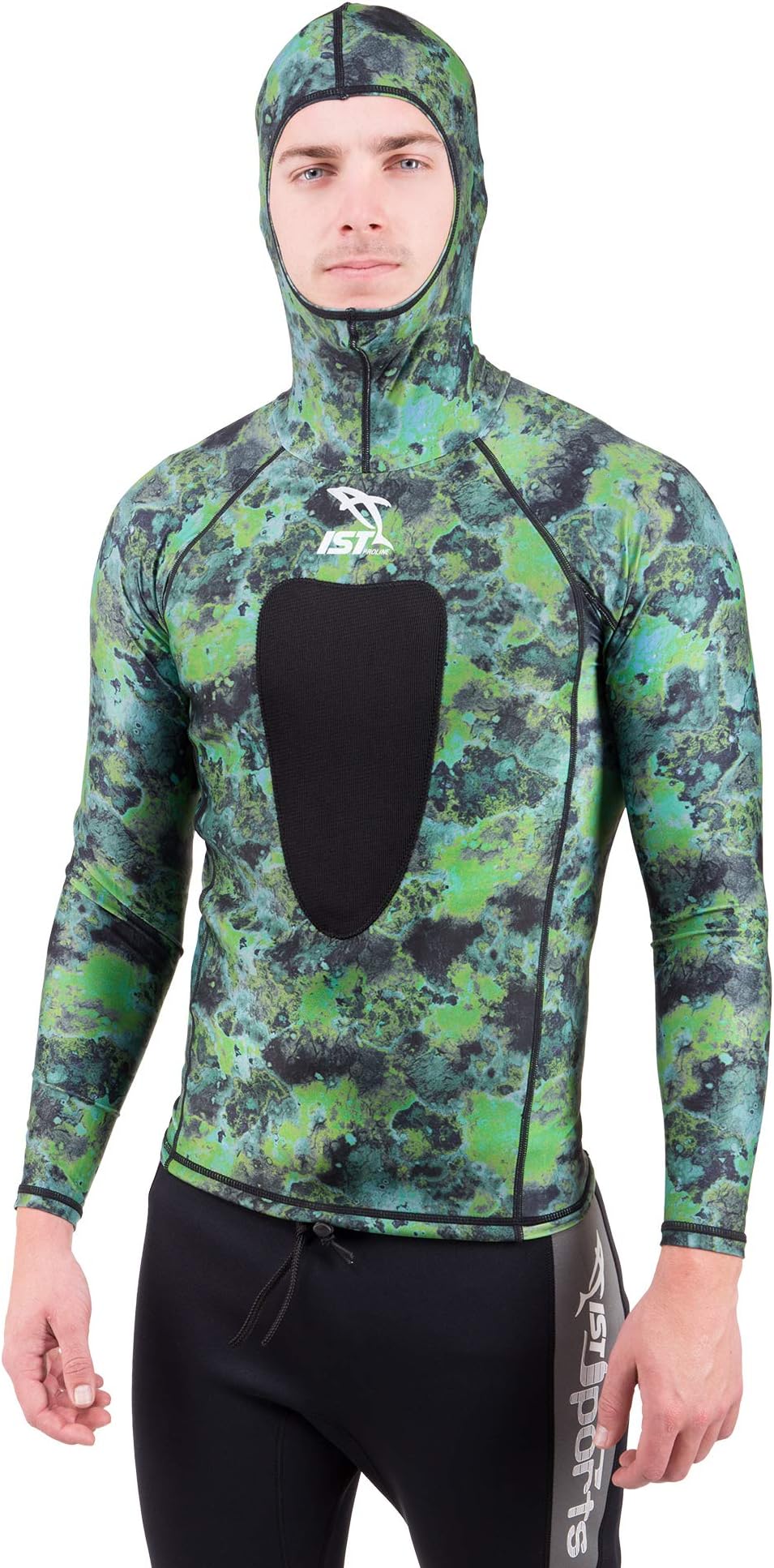 IST Hooded Spearfishing Rashguard with Loading Pad