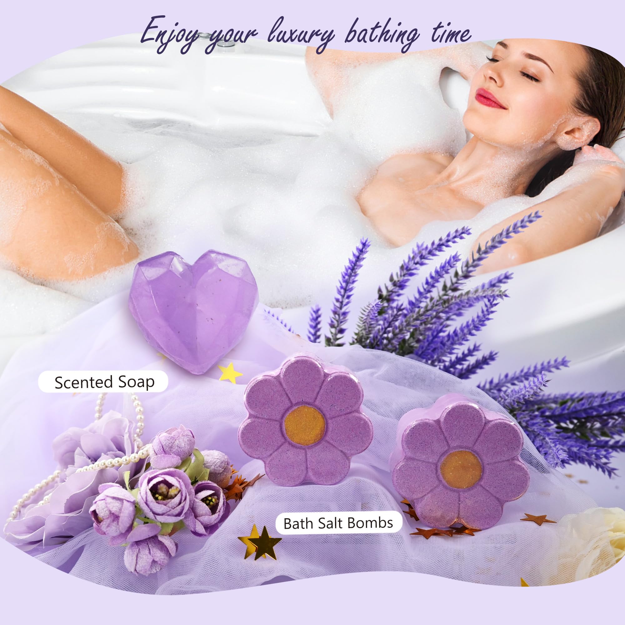 Birthday Gifts for Women, Happy Birthday Pamper Hampers Relaxation Bath Set Package for Her, Birthday Presents Gift Box for Best Friends Mum Sister Auntie Wife, Ladies Birthday Gift Set Idea