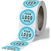 Melgoranmi Custom Stickers Label Rolls, Build Your Own Stickers/Labels Any Design Premium Gloss BOPP Sticker, Personalized for Business Logo, Printed Sticker Labels 50+