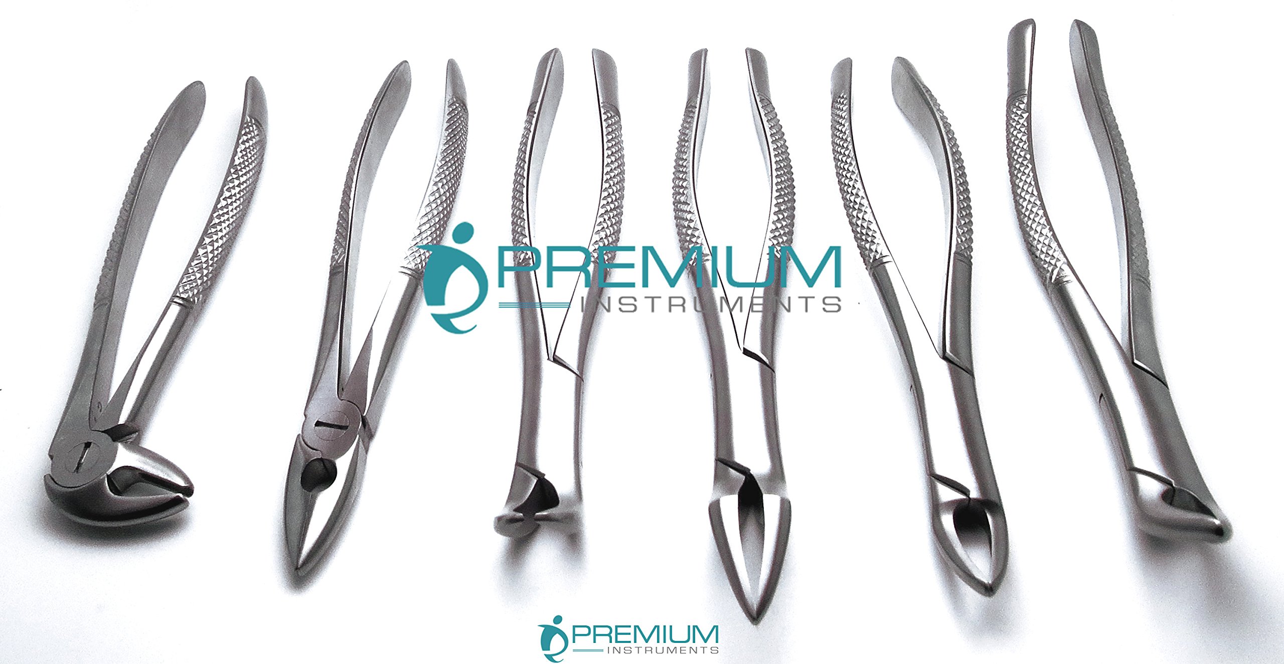 14 Pcs Dental Extraction Elevators Curved Straight Cryer & Forceps