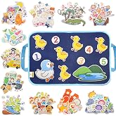 CHEFAN 12 Pack Felt Board Story Sets, Flannel Board Stories for Toddlers | 12 felt story sets with Five Little Ducks, Baby Shark and more for nursery rhymes, storytelling and early learning