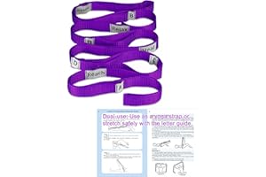 LXLOVESM Stretching Strap Yoga Strap with 10 Loops, Non-Elastic Stretch Band for Physical Therapy, Flexibility, Exercise, Pilates, Dance & Gymnastics Workout
