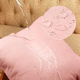 Boao 4 Pack 18x18 Pink Waterproof Outdoor Pillow Covers PU Coated view 2