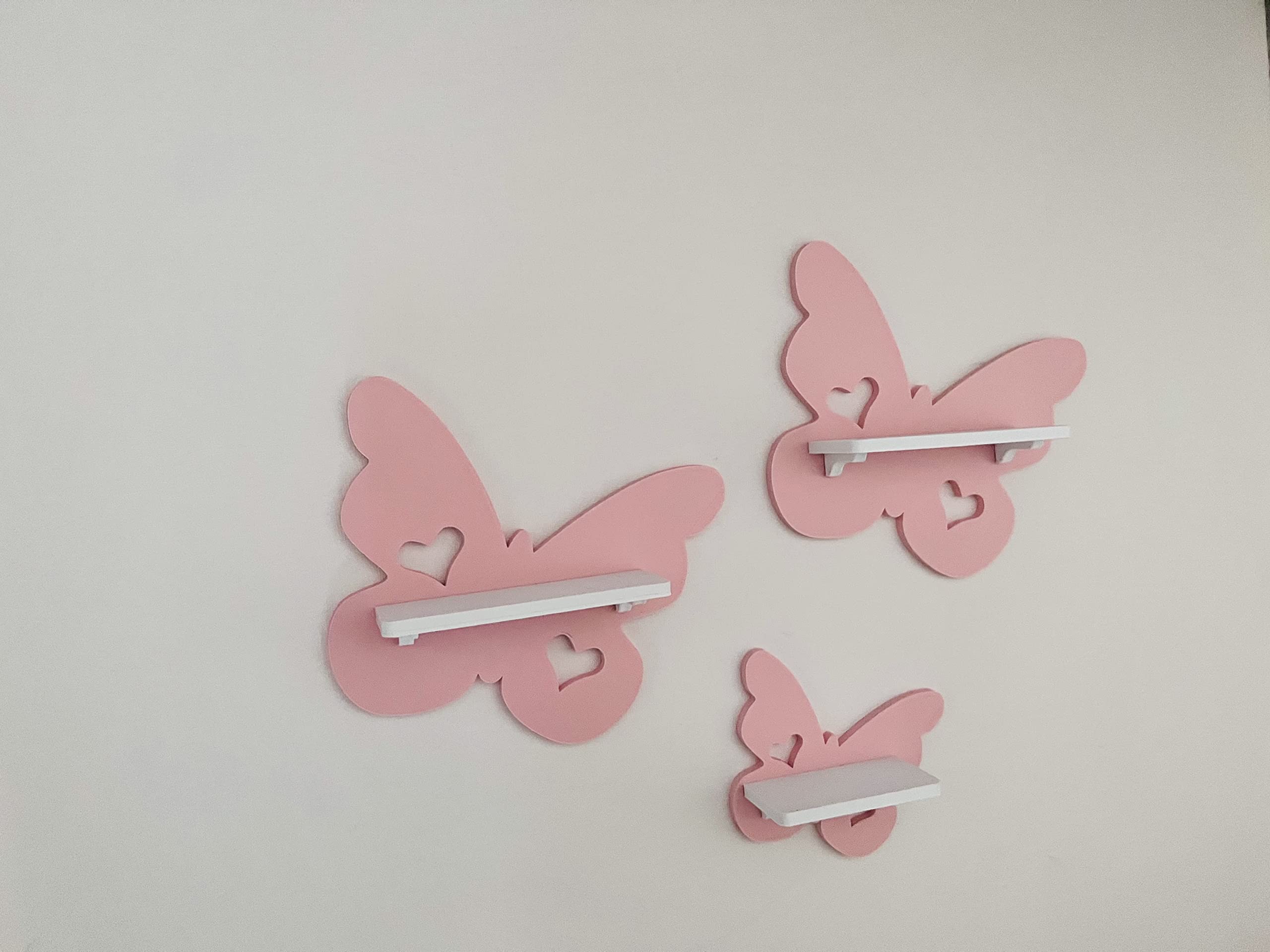 PsGreen Set of 3 Butterfly Pink Suitable for Toniebox Tonie Figures