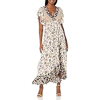 Angie Women's Printed Twist Front Keyhole Maxi Dress at Amazon Women's  Clothing store