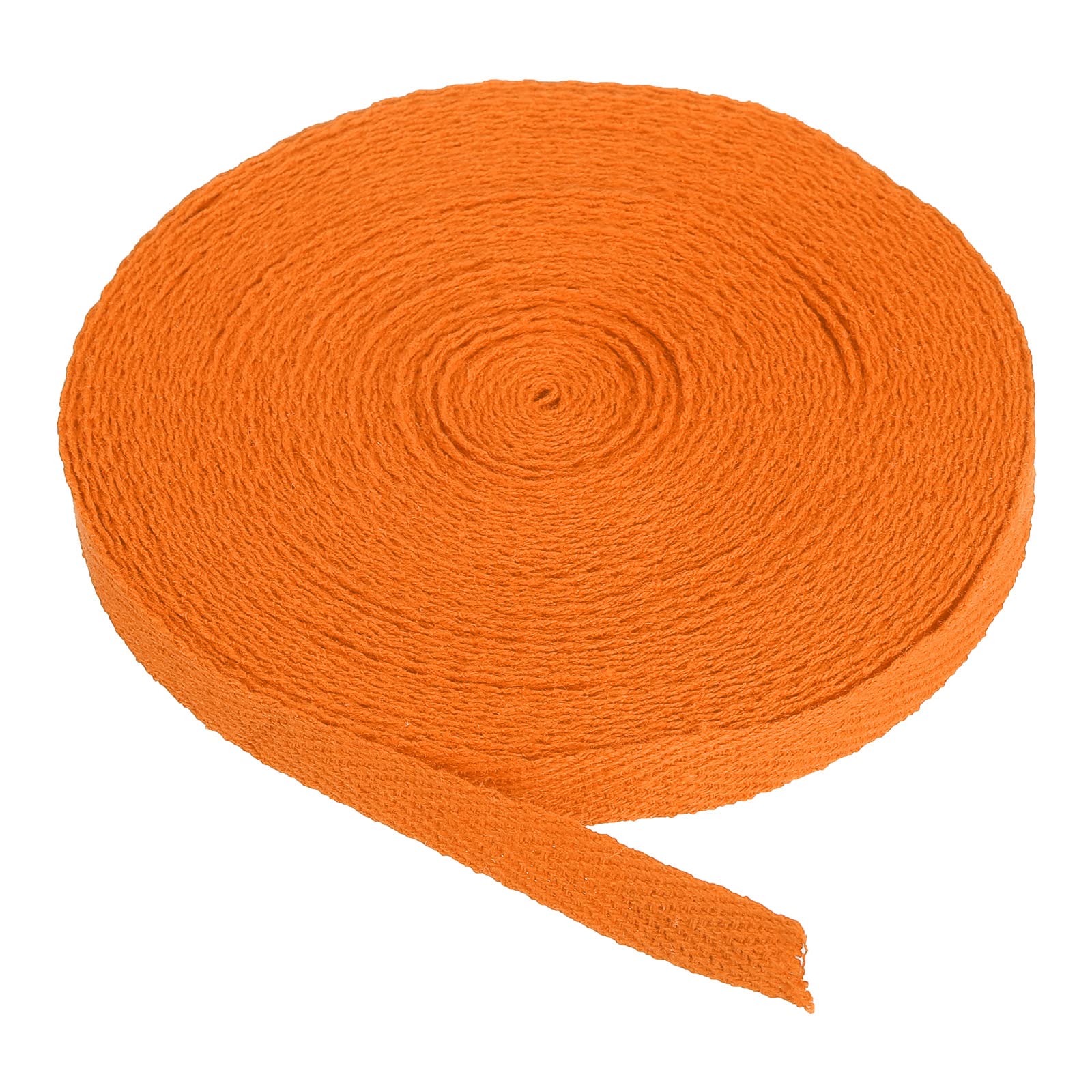 PATIKIL Cotton Twill Tape 10mm(3/8") 10 Yards 100% Cotton Ribbon Bias Binding Tape Herringbone Webbing Trim for Sewing Gift Wrapping Craft DIY Orange — image 1