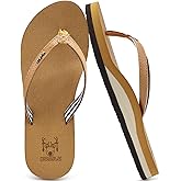 KuaiLu Womens Arch Support Flip Flops Comfortable Yoga Mat Slip on Summer Beach Walking Thong Cushion Sandals