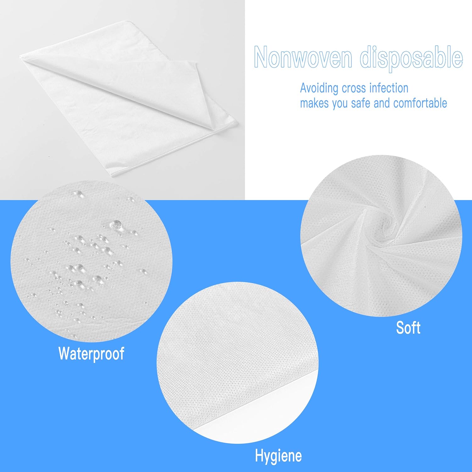 20 PCS Massage Table Sheets Disposable Non Woven SPA Bed Cover Breathable Polypropylene Fabric 31" x 70": Health & Personal Care