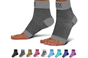 SB SOX Plantar Fasciitis Compression Socks for Women & Men - Best Arch Support for All Day Wear - Relief for Heel Pain and Night Splint Comfort (Gray, Medium)