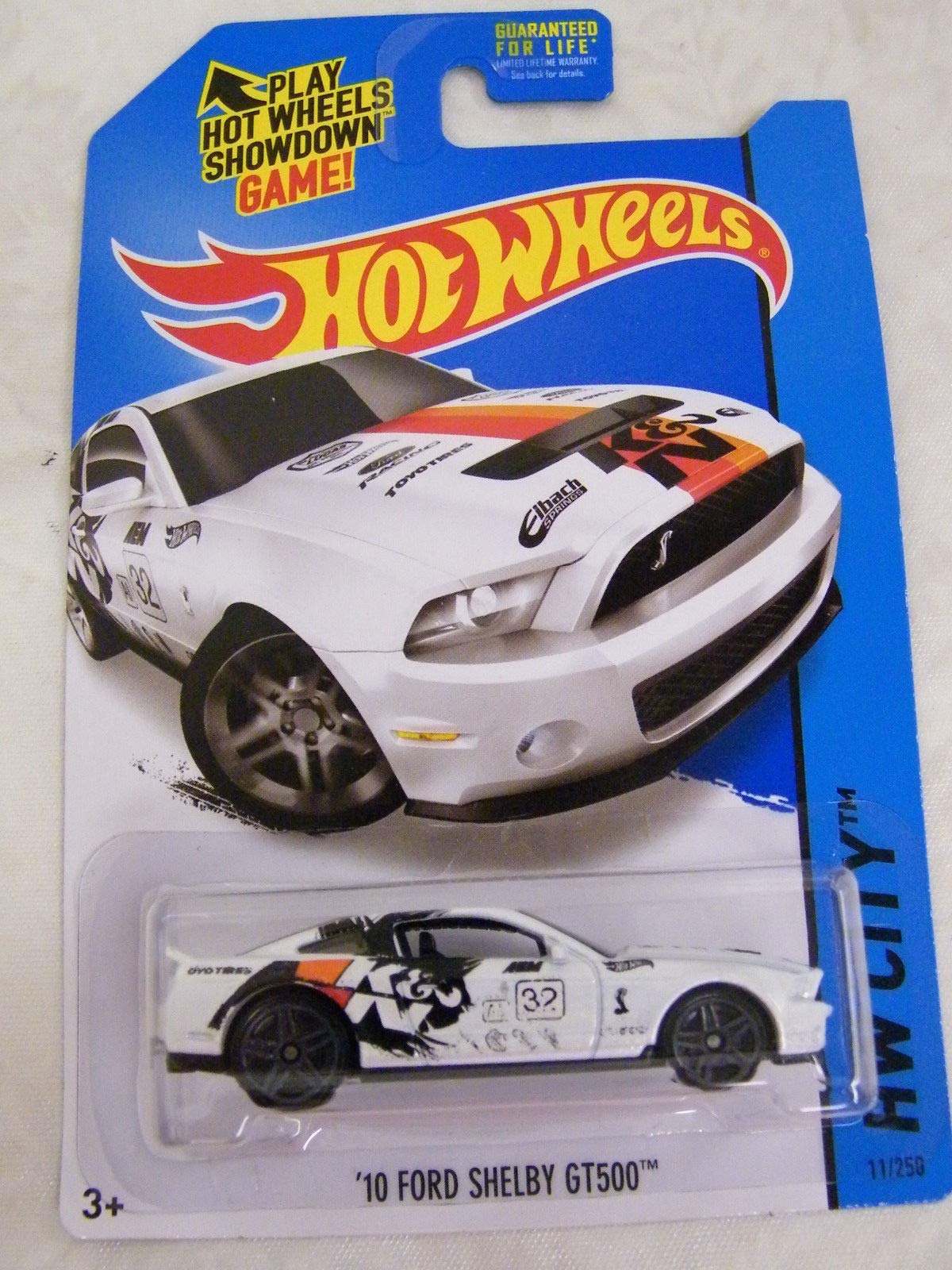 Hot Wheels 2015 '10 Ford Shelby GT500 HW City 11/250 Die-Cast Toy Car White