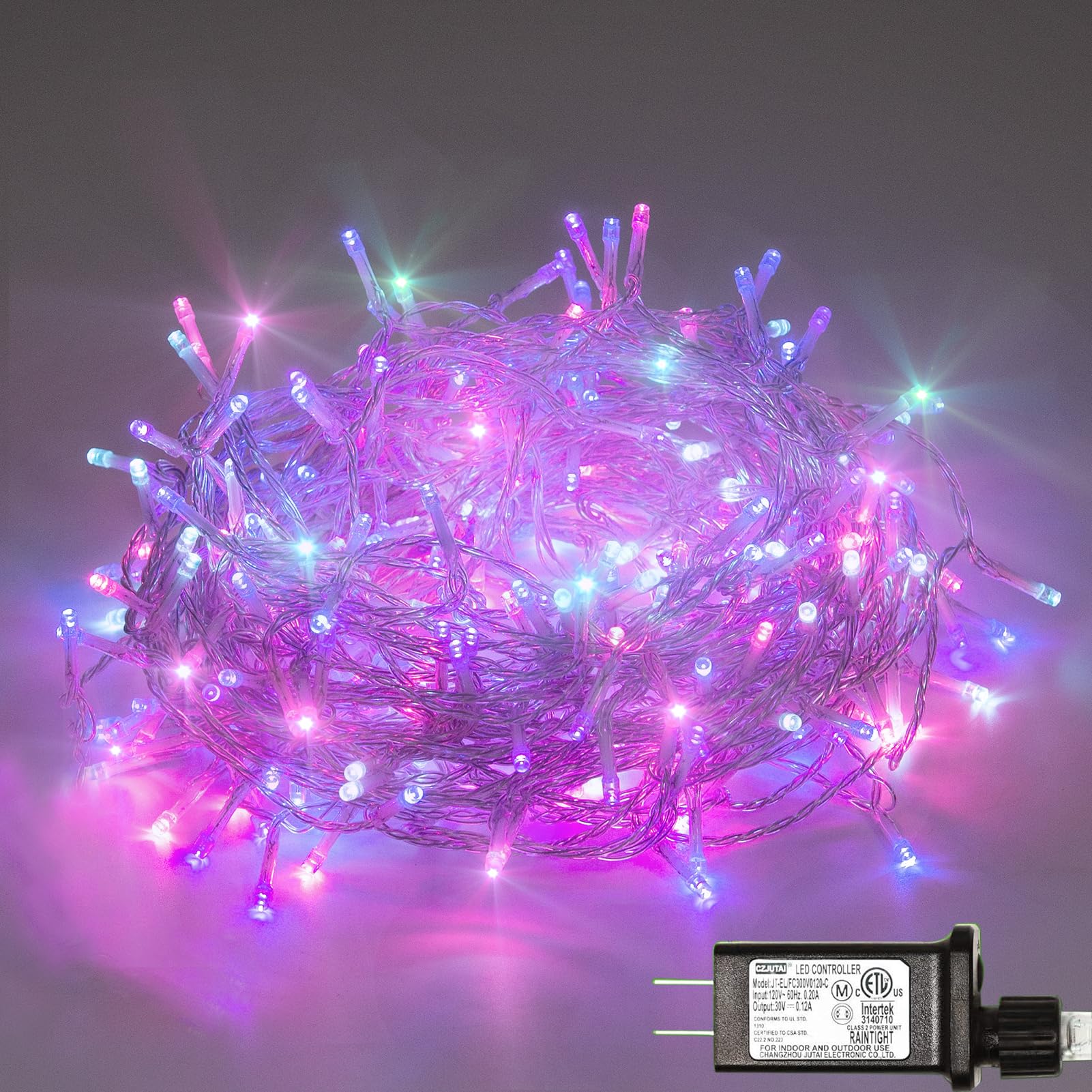 ILLUMINEW 500 Led Multi Color Outdoor String Lights Waterproof Easter Decorations, 174 Ft 8 Modes Twinkle Plug in Fairy Lights for Bedroom Yard Wedding Room Decor (Multicolor, 500Led) Image ILLUMINEW 500 Led Multi Color Outdoor String Lights Waterproof Easter Decorations, 174 Ft 8 Modes Twinkle Plug in Fairy Lights for Bedroom Yard Wedding Room Decor (Multicolor, 500Led) Image