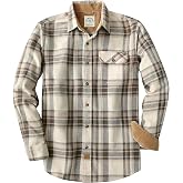 Dubinik&reg; Flannel Shirt for Men Long Sleeve Casual Brushed 100% Cotton Vintage