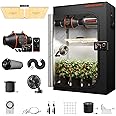Spider Farmer Grow Tent Complete System 4x2 SF-2000 LED Grow Light with Samsung LM301H EVO Diodes & Dimmable Lights 47" x 24" x 71" Grow Tent 4 Inch Inline Fan Filter with GGS Smart Controller