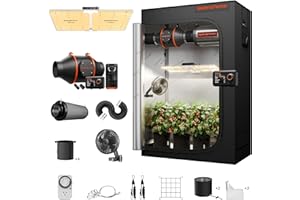 Spider Farmer Grow Tent Complete System 4x2 SF-2000 LED Grow Light with Samsung LM301H EVO Diodes & Dimmable Lights 47" x 24" x 71" Grow Tent 4 Inch Inline Fan Filter with GGS Smart Controller