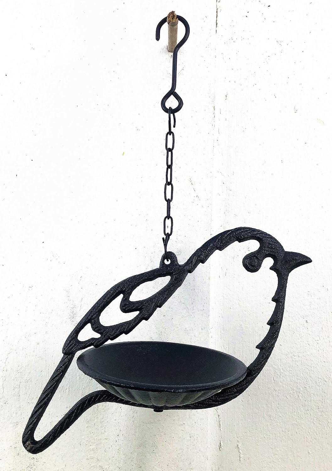 spring life Cast Iron Wild Bird Shape Hanging Feeder Garden Decoration in 2 colours (Black) - Image 3