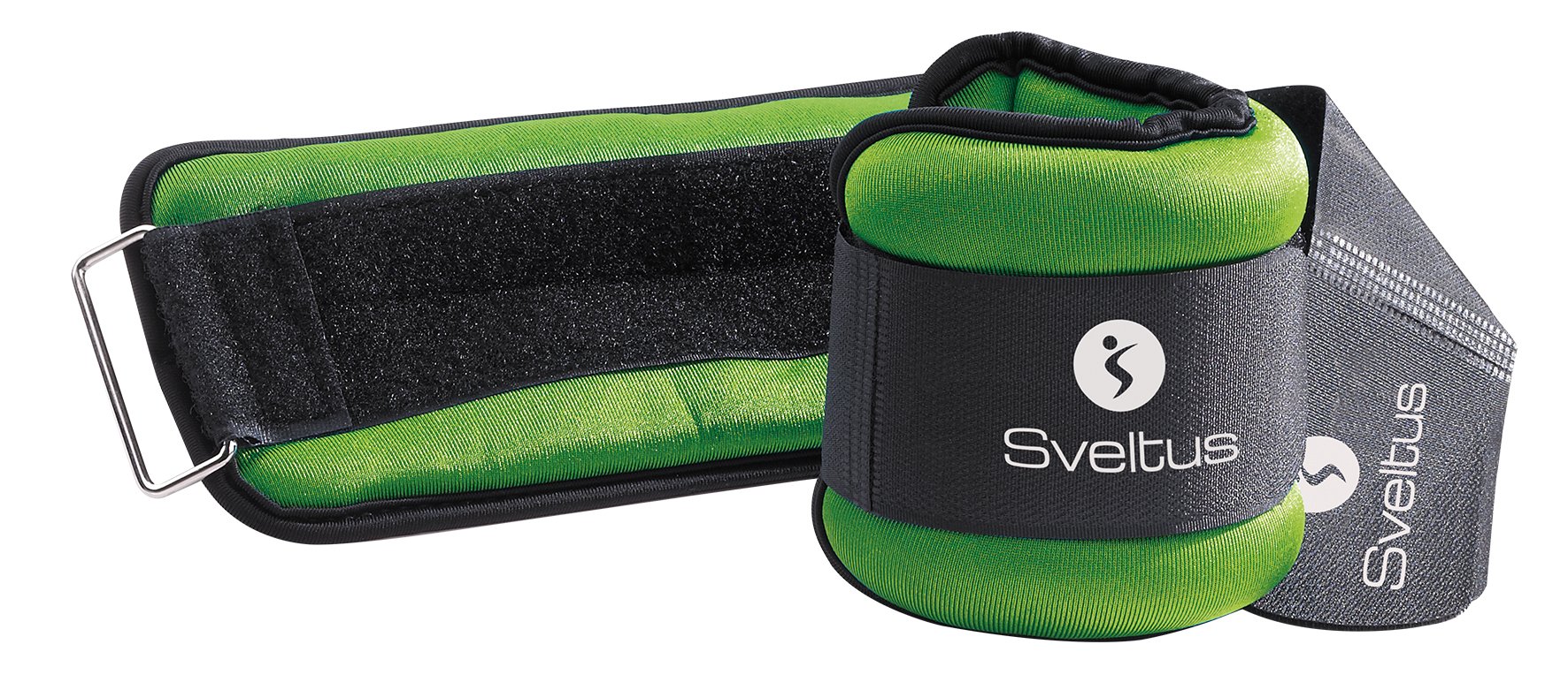 Sveltus 0942_1 kg - Weighted bracelets - 1kg lycra (the pair - 1kg x 2) - Green