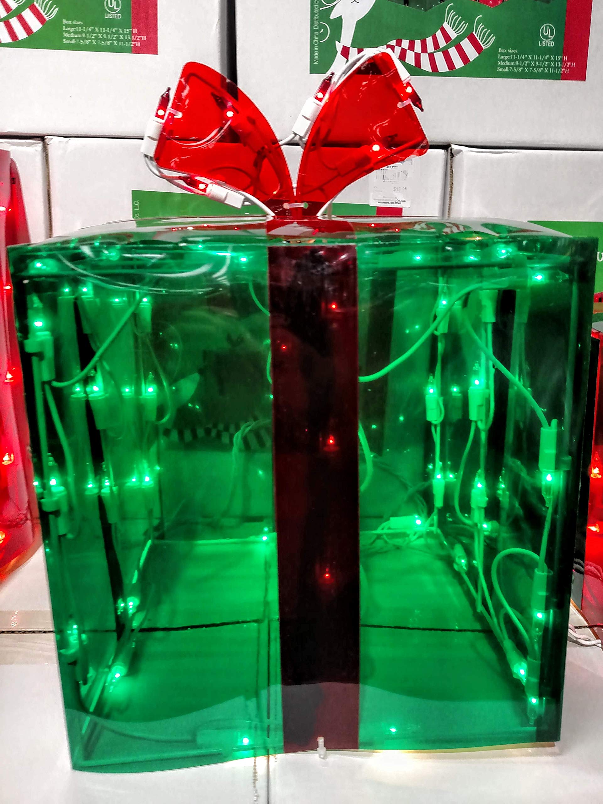 3 Lighted Gift Boxes Christmas Decoration Yard Decor 150 Lights