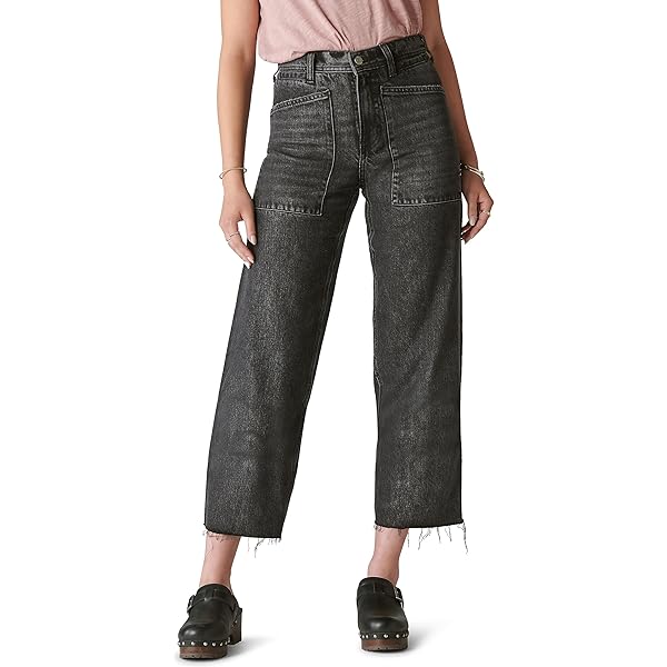 Lucky Brand Women's Lucky Legend High Rise Wide Leg Jean, Raven