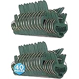 Ram-Pro 40 Piece Green Gentle Gardening Plant & Flower Lever Loop Gripper Clips, Tool for Supporting or Straightening Plant S
