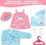Aolso Baby Doll Clothes 14-18 Inch Dresses Set with Coat Hanger Pink-Blue view 5