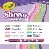 Crayola Shimmer Markers Pack of 8 – Glitter Pens for Kids & School view 3
