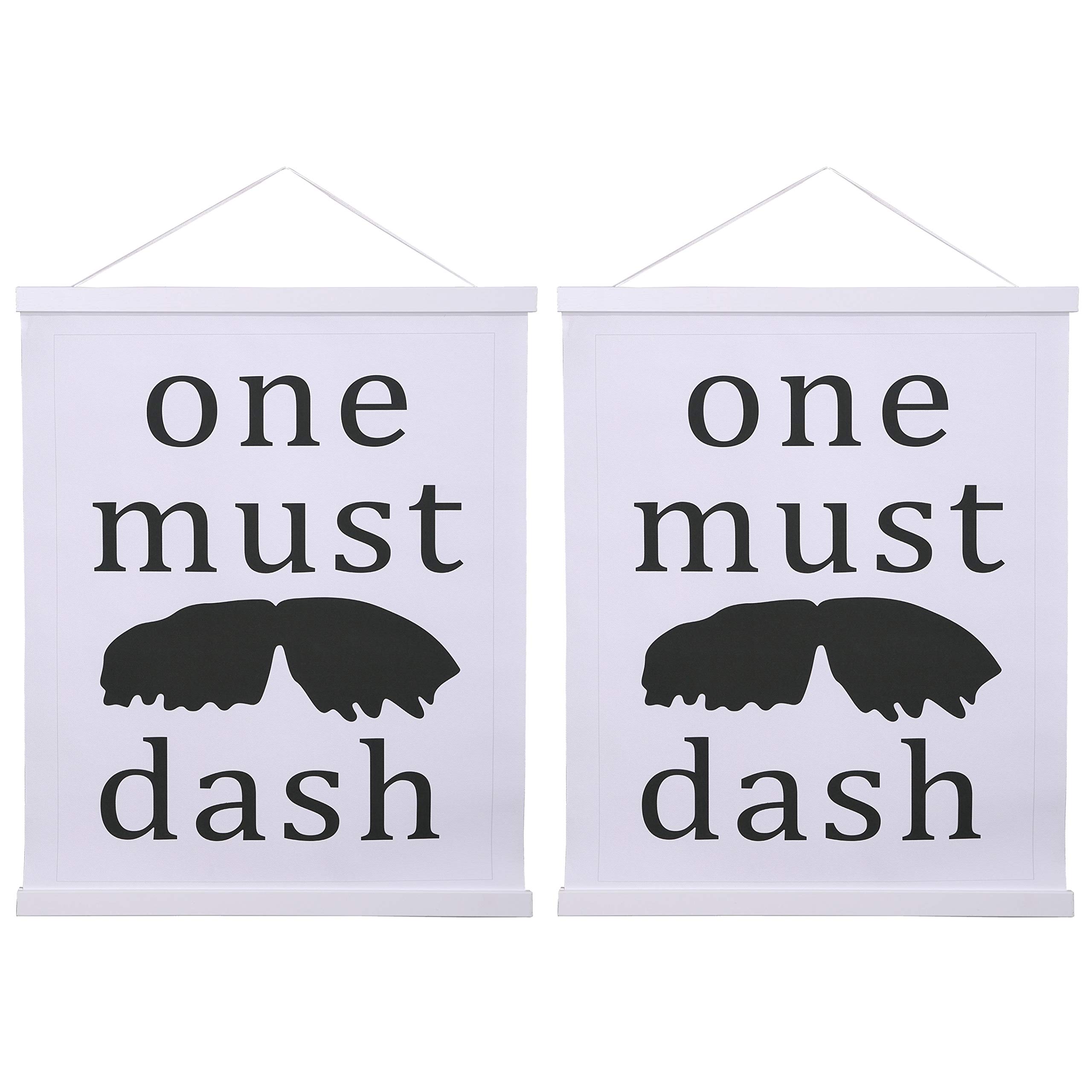 Sanauto Magnetic Poster Hanger Frame,Light Wood Frame Hanger for Photo Picutre Canvas Artwork Art Large Size Wall Map Print Wall Hanging (56cm/22, White, 2 Packs)